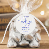 ブルーフランスのアスイートサンキュー結婚式の引き出物 ラウンドシール