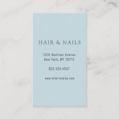 ブルーフランスのオーニングストライプサロン 名刺 (裏面)