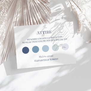 ブルーフランスのス結婚の服装ゲストドレスコードカード サンキューカード