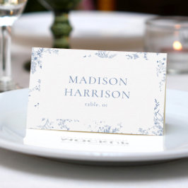 ブルーフランスのズ結婚ネーム座席表DIY 招待状