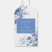 ブルーフランスのトワールフローラ結婚式の引き出物ラベル ギフトタグ (正面)