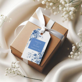 ブルーフランスのトワールフローラ結婚式の引き出物ラベル ギフトタグ