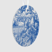 ブルーフランスのトワール出生シーン オーナメント (正面)