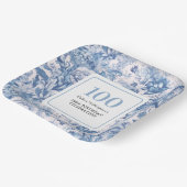 ブルーフランスのトワール100誕生祝い ペーパープレート (傾斜あり)