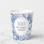 ブルーフランスのトワール100誕生祝い 紙コップ (正面)