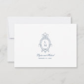 ブルーフランスのバ華美ロケ文字 出欠カード (裏面)