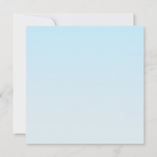 ブルーフランスのフローラフラワー牡丹タイポグラフィ結婚ズ 招待状 (裏面)