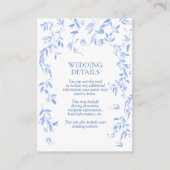 ブルーフランスのフローラボ結婚タニカル詳細 エンクロージャーカード (正面)