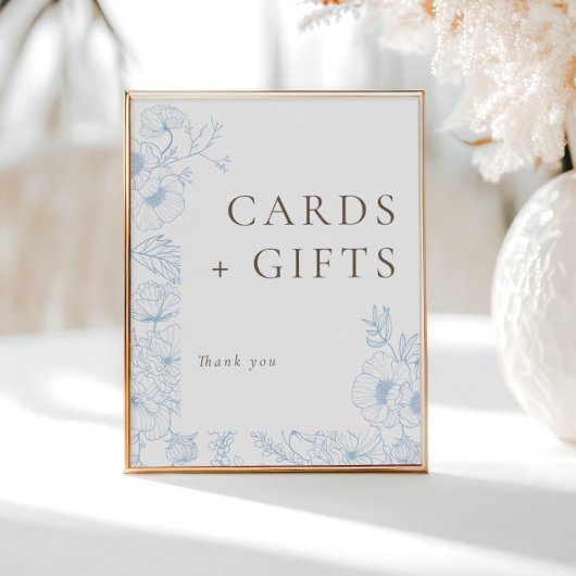 ブルーフランスのフローララインアートカード&ギフト ポスター