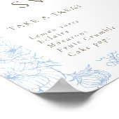 ブルーフランスのフローララインアートラブは甘い ポスター (角)