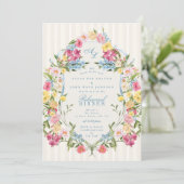 ブルーフランスのフローラヴィンテージクレストリハーサルディナー 招待状 (スタンド正面)