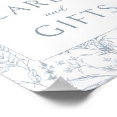 ブルーフランスのフローラ結婚のカードのギフトポスター ポスター (角)