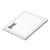 ブルーフランスのブルドッグ/フランス人漫画の犬と肉球 ノートパッド (回転)