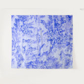 ブルーフランスのホワイトトイレチノワスリー素朴スタイル タペストリー (正面(横))