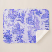 ブルーフランスのホワイトトイレチノワセリースタイル素朴 シェルパブランケット (正面(横))