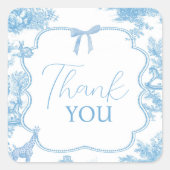 ブルーフランスのホワイトトイレデジュイベアーベイビーシャワー スクエアシール (正面)