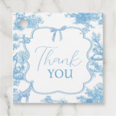 ブルーフランスのホワイトトイレデジュイベアーベイビーシャワー フェイバータグ (正面)