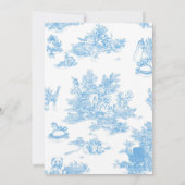 ブルーフランスのホワイトトイレデジュイベアーベイビーシャワー 招待状 (裏面)