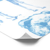 ブルーフランスのホワイトトイレデジュエベアベビーウェルカム ポスター (角)