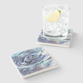 ブルーフランスの薄紫とセルーレ芸術的ンバラ ストーンコースター