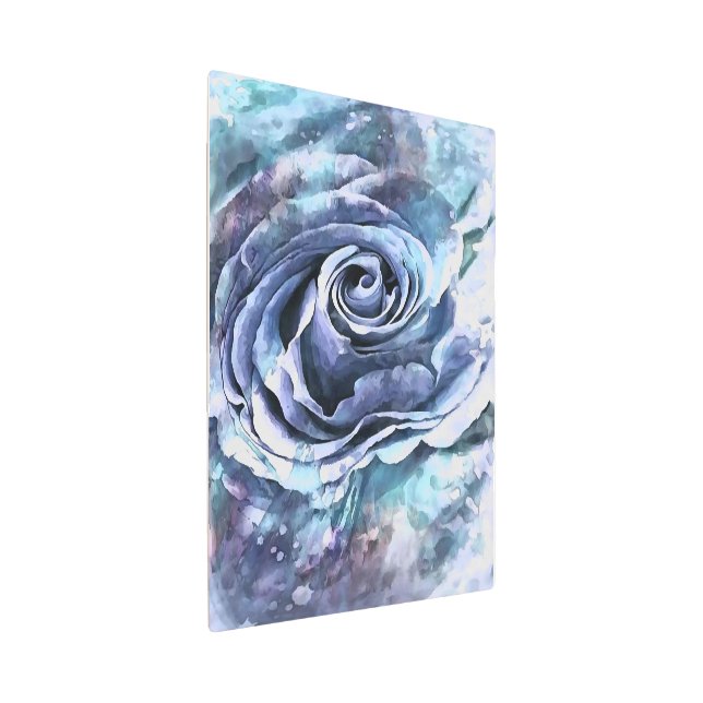 ブルーフランスの薄紫とセルーレ芸術的ンバラ メタルプリント (3/4)