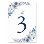 ブルーフランスの&ラベンダーウォーターカラーフローラホワイト テーブルナンバー (裏面)