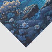 ブルーフルムーンに白いユニコーン 薄葉紙 (詳細)