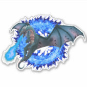 ブルーフレイムファイアブリージングドラゴンファンタジー シール (正面)