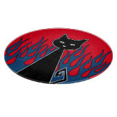 ブルーフレイムブラックキャット カッティングボード (角)