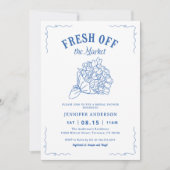 ブルーフレッシュオフザマーケットガーデンブライダルシャワー 招待状 (正面)