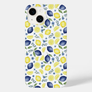 ブルーフレンチカントリー レモンパターン Case-Mate iPhone 14ケース