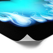 ブルーフレーミング – ハート.png愛アイコールド氷のように強い ポスター (角)