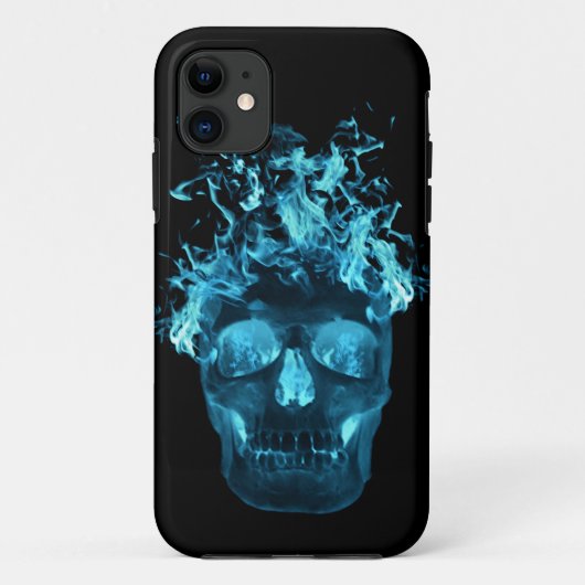 ブルーフレームスカルiPhone 5Gケース Case-Mate iPhoneケース (裏面)