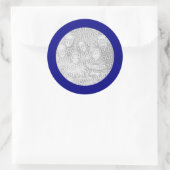 ブルーフレームステッカー ラウンドシール (バッグ)