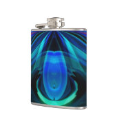 ブルーフレーム抽象芸術フラスコ フラスク (左)