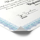 ブルーフレーム高校卒業証書 ポスター (角)