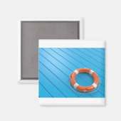 ブルーフロアのライフブイ マグネット (正面/裏面)