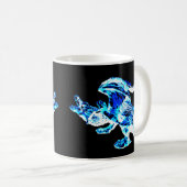 ブルーフロストドラゴン 北極の氷の領域 神話の獣 コーヒーマグカップ (正面右)