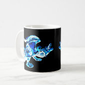 ブルーフロストドラゴン 北極の氷の領域 神話の獣 コーヒーマグカップ (正面左)