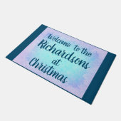 ブルーフロストファミリーパーソナライズされたウェルカム ドアマット (アングル)