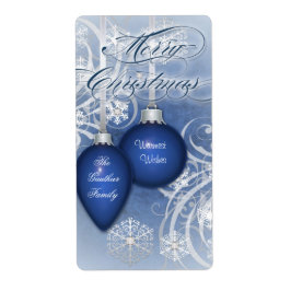 ブルーフロストフローリッシュホリデーワインラベル ラベル