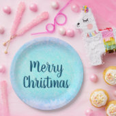 ブルーフロストメリークリスマス ペーパープレート (パーティー)