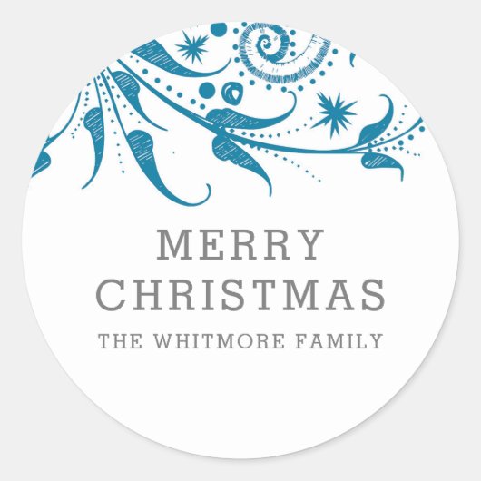 ブルーフロストメリークリスマス ラウンドシール (正面)