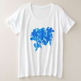 ブルーフロックスの花束 プラスサイズTシャツ