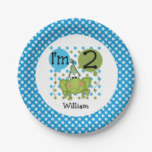 ブルーフロッグ第2誕生日紙プレート ペーパープレート (正面)