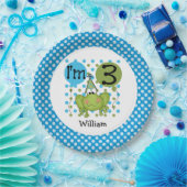 ブルーフロッグ3rd誕生日紙プレート ペーパープレート (パーティー)