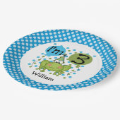 ブルーフロッグ3rd誕生日紙プレート ペーパープレート (アングル)