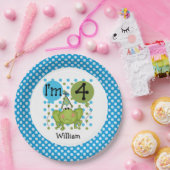 ブルーフロッグ4th誕生日紙プレート ペーパープレート (パーティー)