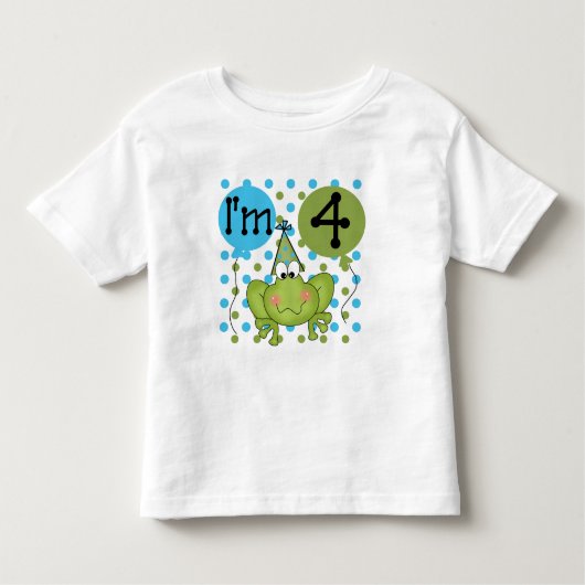 ブルーフロッグ4th誕生日Tシャツとギフト トドラーTシャツ (正面)
