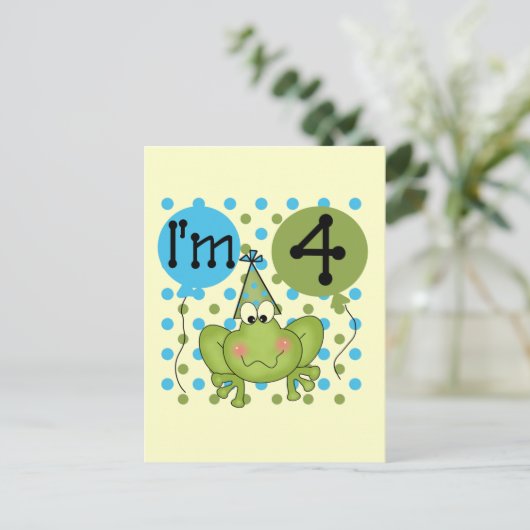 ブルーフロッグ4th誕生日Tシャツとギフト ポストカード (スタンド正面)